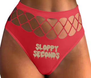 Sloppy Seconds - Red Fishnet Thong