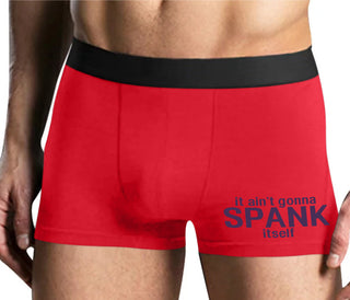 It Aint Gonna Spank Itself - Mens Red Boxer Brief