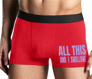 All This And I Swallow - Mens Red Boxer Brief