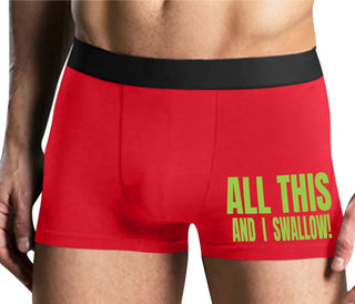 All This And I Swallow - Mens Red Boxer Brief