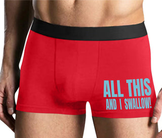 All This And I Swallow - Mens Red Boxer Brief