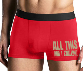 All This And I Swallow - Mens Red Boxer Brief