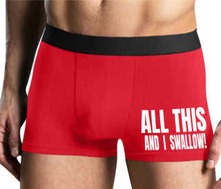 All This And I Swallow - Mens Red Boxer Brief