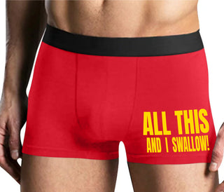 All This And I Swallow - Mens Red Boxer Brief