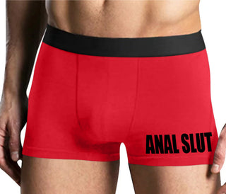 Anal Slut - Mens Red Boxer Brief