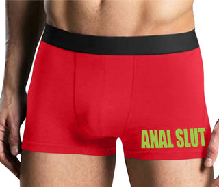 Anal Slut - Mens Red Boxer Brief