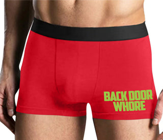Back Door Whore - Mens Red Boxer Brief