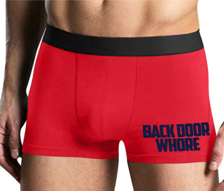 Back Door Whore - Mens Red Boxer Brief