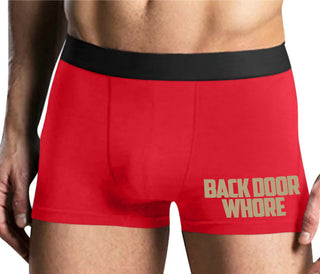 Back Door Whore - Mens Red Boxer Brief