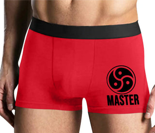 Master with BDSM Logo - Mens Red Boxer Brief