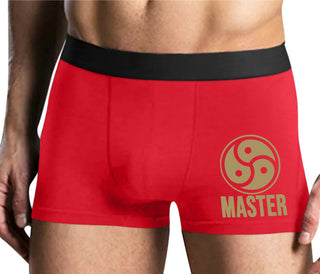 Master with BDSM Logo - Mens Red Boxer Brief