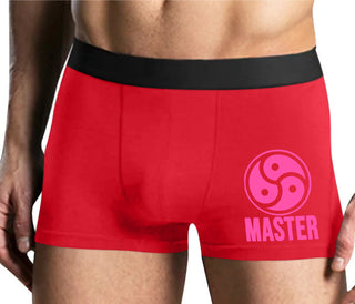Master with BDSM Logo - Mens Red Boxer Brief