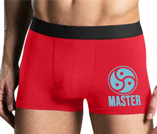 Master with BDSM Logo - Mens Red Boxer Brief