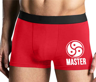 Master with BDSM Logo - Mens Red Boxer Brief