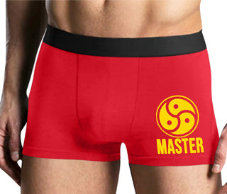 Master with BDSM Logo - Mens Red Boxer Brief