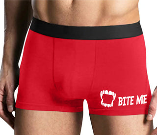 Bite Me - Mens Red Boxer Brief