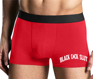 Black Cock Slut - Jack of Spades - Mens Red Boxer Brief