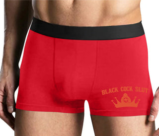 Black Cock Slut - Jack of Spades - Mens Red Boxer Brief