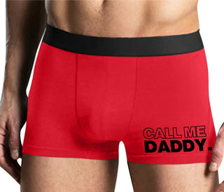 Call Me Daddy - Mens Red Boxer Brief