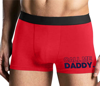 Call Me Daddy - Mens Red Boxer Brief