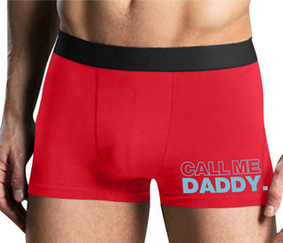 Call Me Daddy - Mens Red Boxer Brief