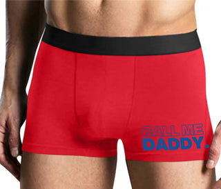 Call Me Daddy - Mens Red Boxer Brief