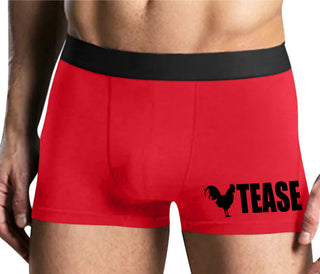 Cock Tease - Rooster - Mens Red Boxer Brief