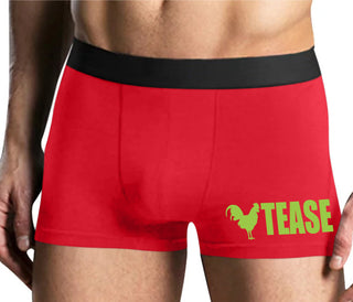 Cock Tease - Rooster - Mens Red Boxer Brief