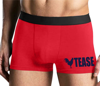 Cock Tease - Rooster - Mens Red Boxer Brief