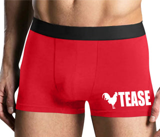Cock Tease - Rooster - Mens Red Boxer Brief