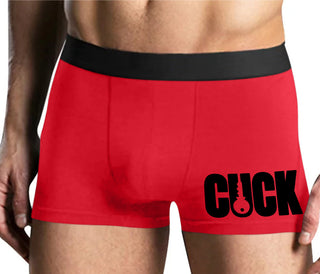 Cuck - Lock Logo - Mens Red Boxer Brief