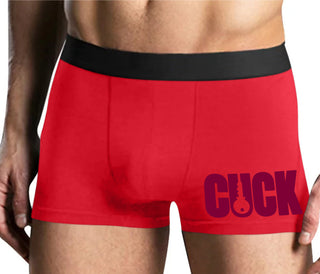 Cuck - Lock Logo - Mens Red Boxer Brief