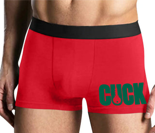 Cuck - Lock Logo - Mens Red Boxer Brief