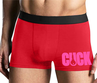 Cuck - Lock Logo - Mens Red Boxer Brief