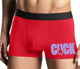 Cuck - Lock Logo - Mens Red Boxer Brief