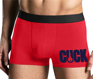 Cuck - Lock Logo - Mens Red Boxer Brief
