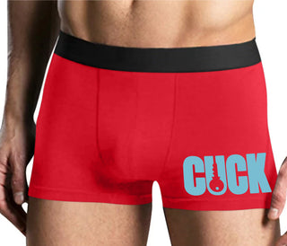 Cuck - Lock Logo - Mens Red Boxer Brief