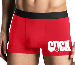 Cuck - Lock Logo - Mens Red Boxer Brief
