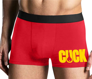 Cuck - Lock Logo - Mens Red Boxer Brief