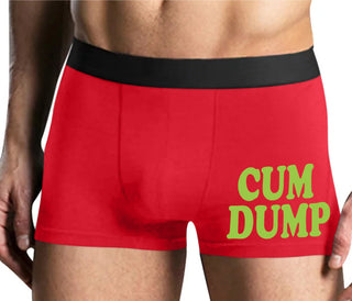 Cum Dump - Bold Design - Mens Red Boxer Brief