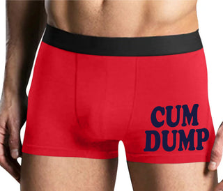 Cum Dump - Bold Design - Mens Red Boxer Brief
