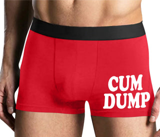 Cum Dump - Bold Design - Mens Red Boxer Brief
