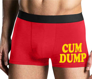 Cum Dump - Bold Design - Mens Red Boxer Brief