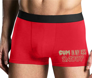 Cum In My Ass Daddy - Mens Red Boxer Brief