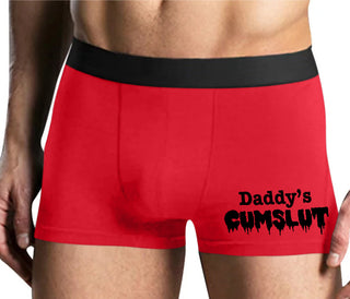 Daddy's Cumslut - Mens Red Boxer Brief