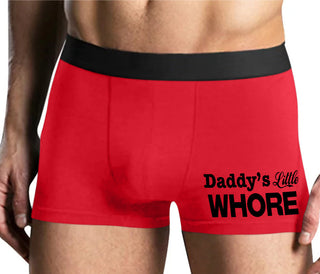 Daddys Little Whore - Mens Red Boxer Brief