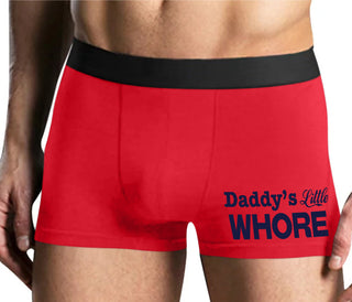 Daddys Little Whore - Mens Red Boxer Brief