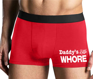 Daddys Little Whore - Mens Red Boxer Brief