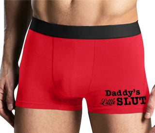 Daddys Little Slut - Mens Red Boxer Brief