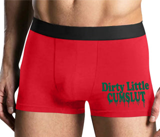 Dirty Little Cumslut - Mens Red Boxer Brief